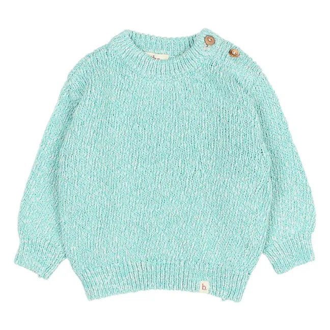 Pull Chiné Coton Bio Bébé | Aqua