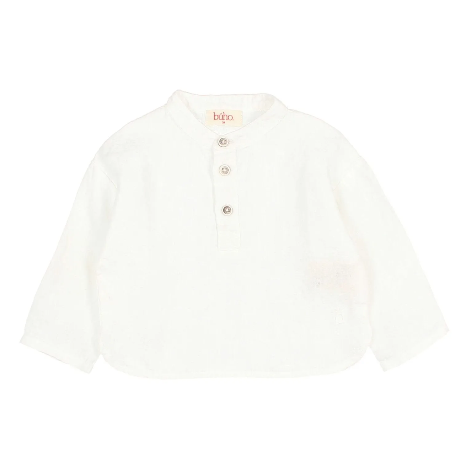 Búho - Chemise Bébé - Lin - Blanc - 6 mois