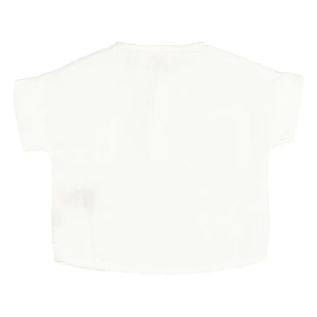 Camisa de lino para bebé | Blanco