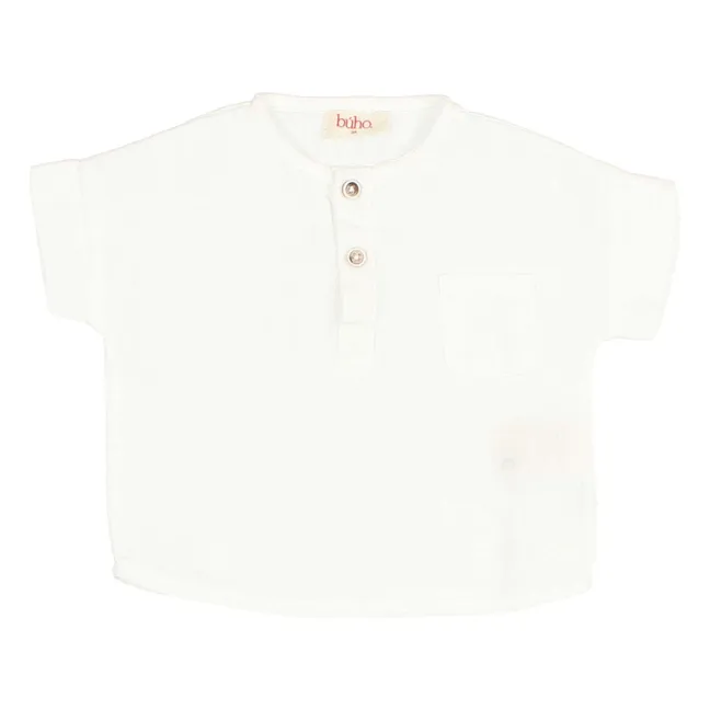 Camisa de lino para bebé | Blanco