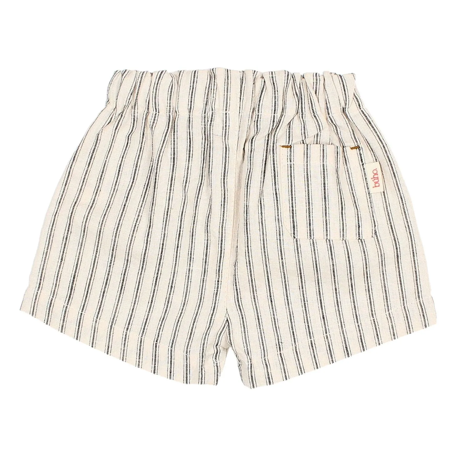 Short Rayé Lin | Ecru- Image produit n°3