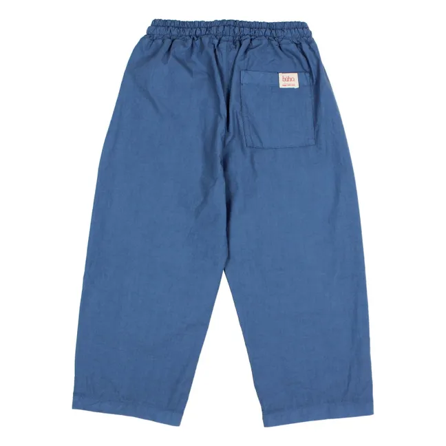 Pantalones de popelina de algodón ecológico | Azul Marino