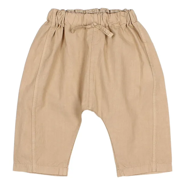Pantalon Popeline Coton Bio Bébé | Beige