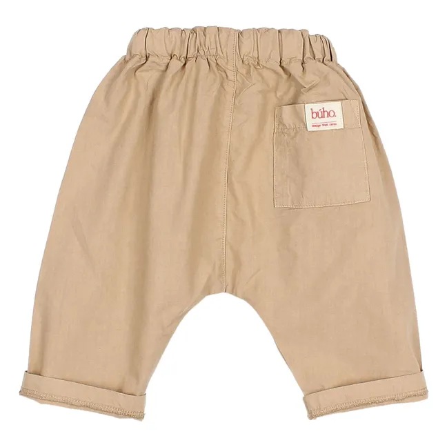 Pantalon Popeline Coton Bio Bébé | Beige