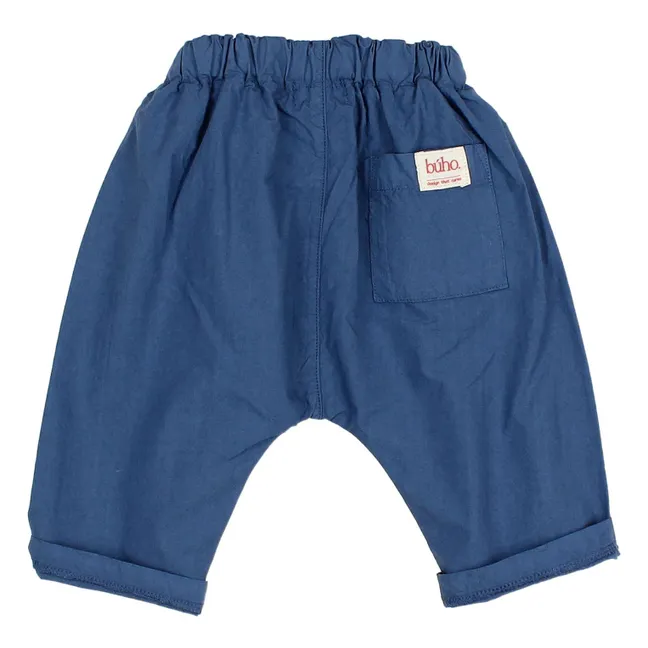 Pantalon Popeline Coton Bio Bébé | Bleu marine