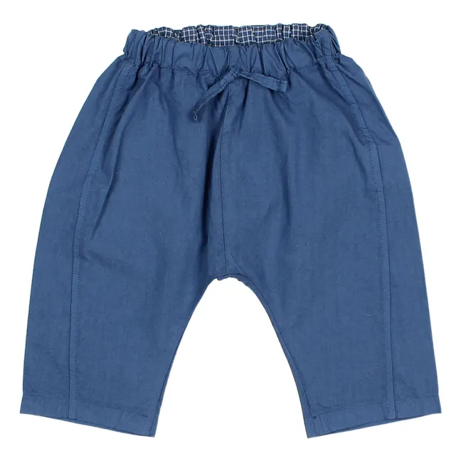 Pantalon Popeline Coton Bio Bébé | Bleu marine