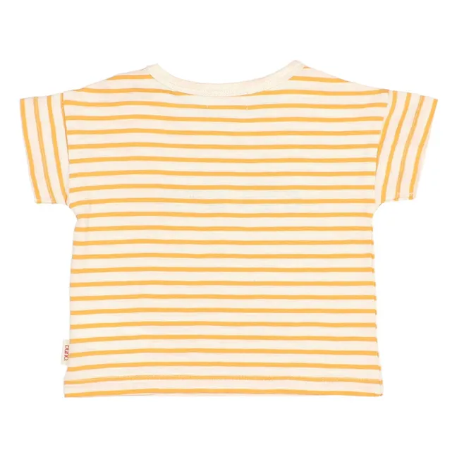 T-shirt Rayé Gelato Coton Bio Bébé | Jaune