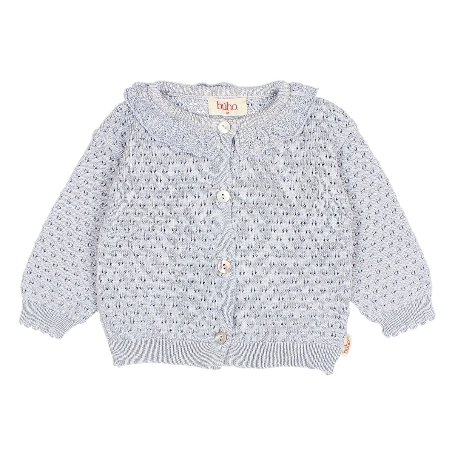 Búho - Cardigan - Femme - Bleu pâle - Coton Biologique - 6 mois