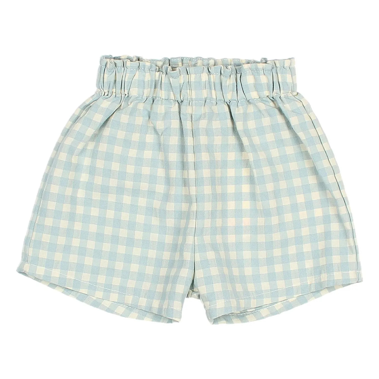 Búho - Short Bébé - Seersucker Coton - Aqua - 6 mois