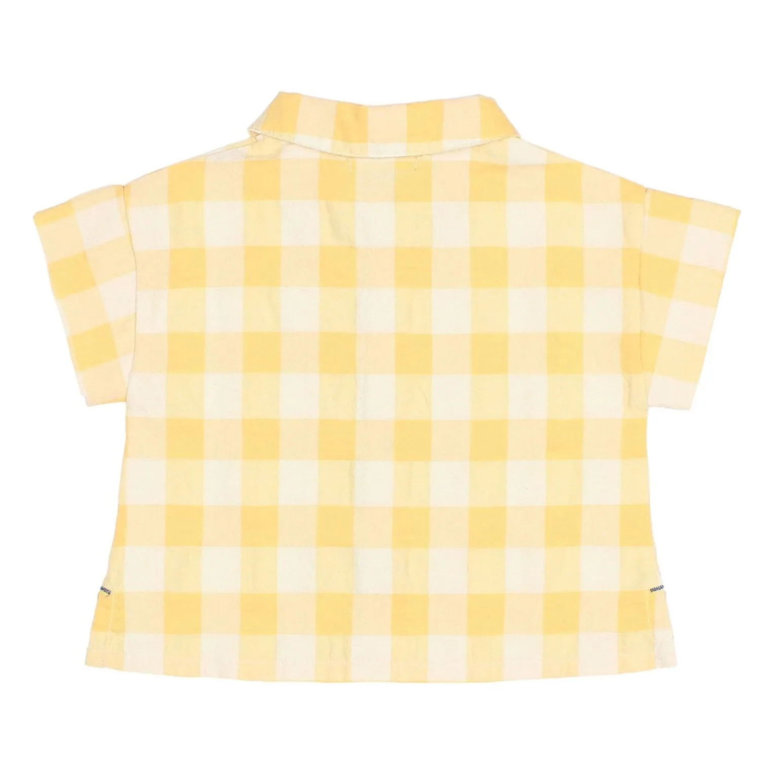 Chemise Vichy Seersucker Coton Bio Bébé | Jaune- Image produit n°1
