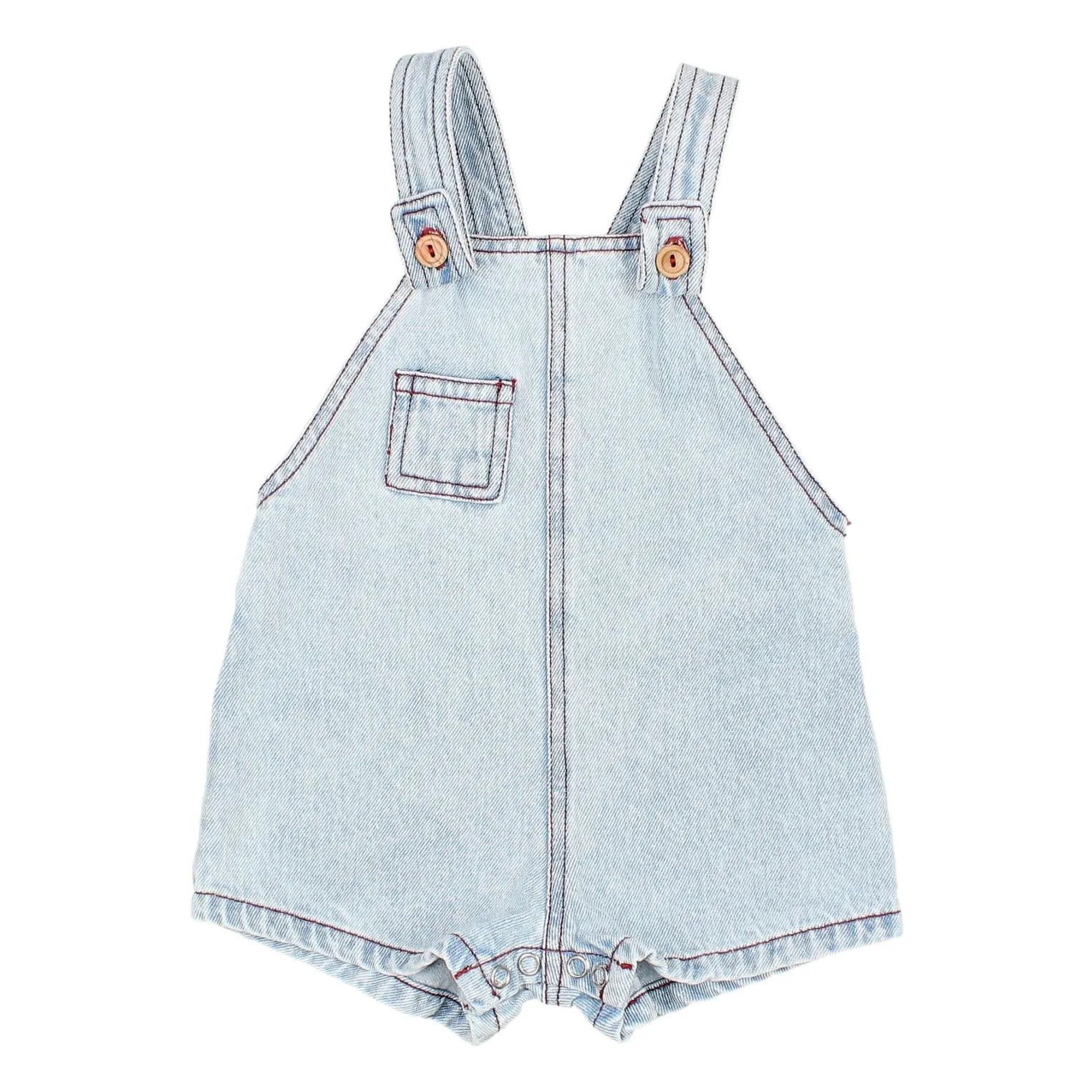 Búho Light Blue Faded Pocket Playsuit