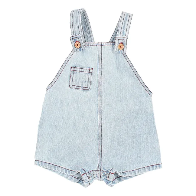 Combishort Délavée Poche | Bleu Clair