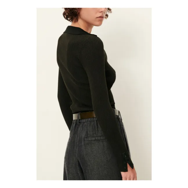 Maglione polo metallizzato Lykke | Blu notte