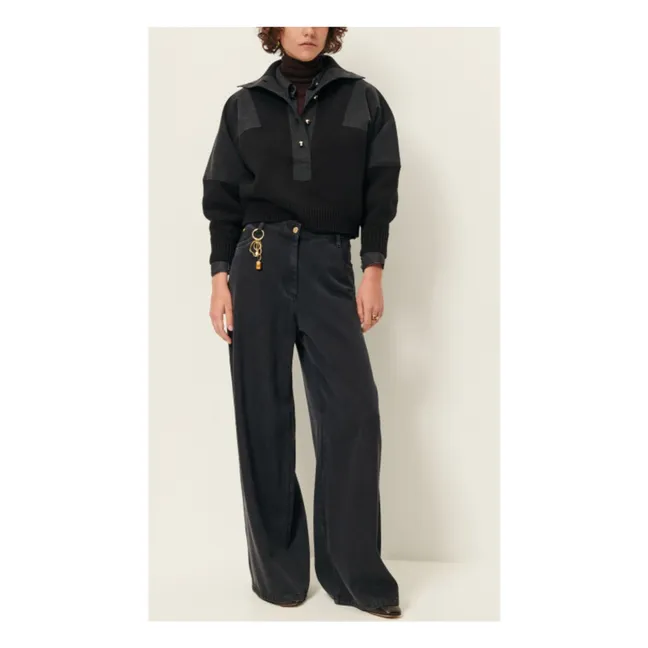 Jersey de lana merina Wysael | Negro