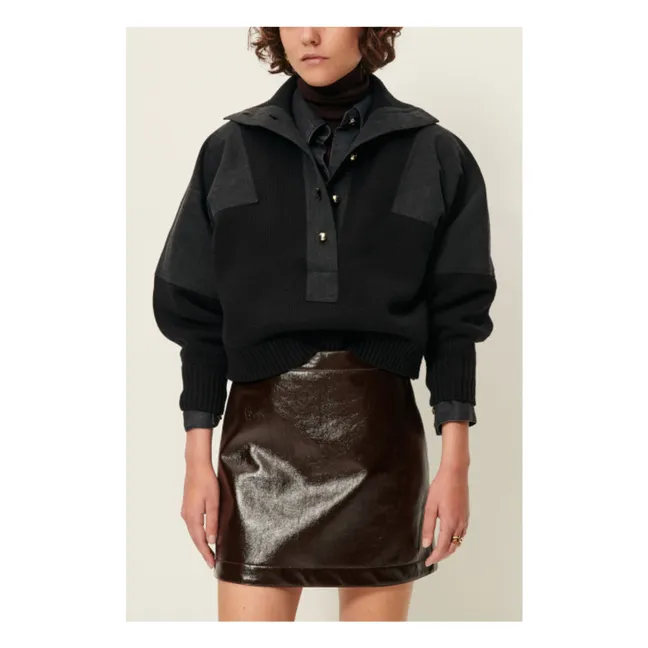 Pullover Wysael Merinowolle | Schwarz