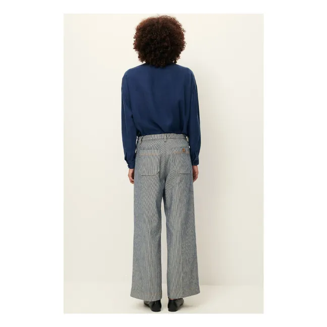 Pantalones de algodón Aldricks | Azul Gris