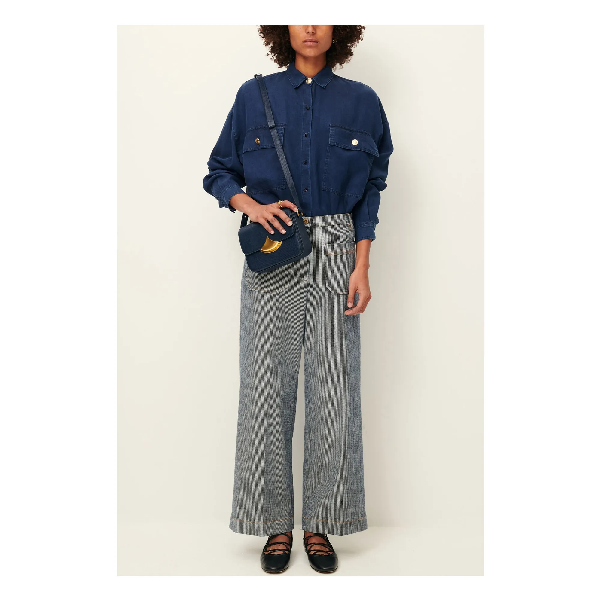 Pantalon Coton Aldricks | Bleu gris- Image produit n°3