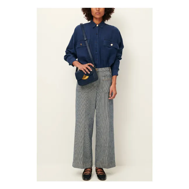 Aldricks Cotton Pants | Grey blue