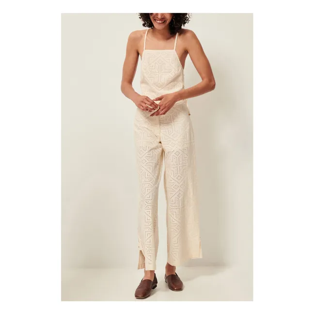 Pantalon Coton Allindy | Ecru
