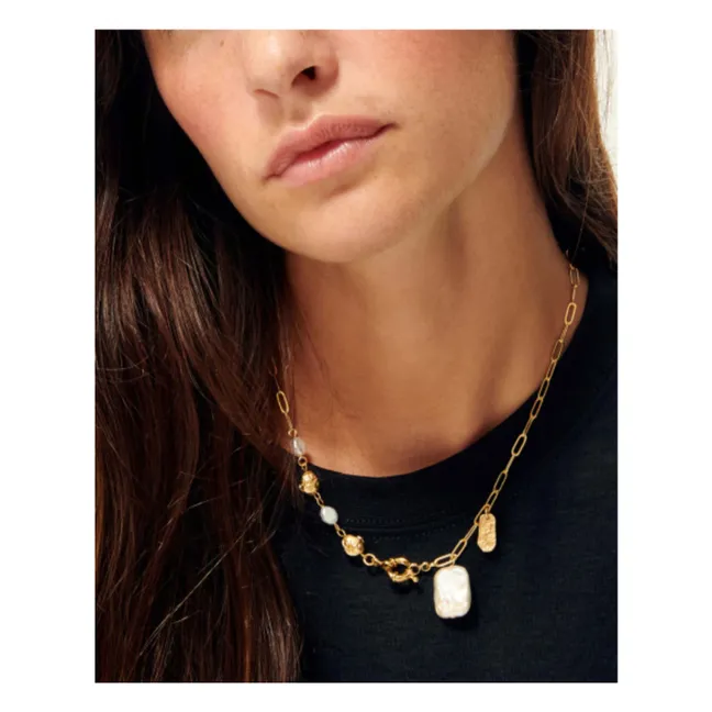 Collier Choya Pearl | Doré