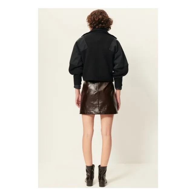 Jupe Abby Vinyle | Mocha