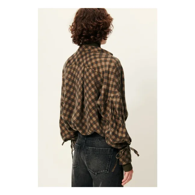 Camicia Armanchecks Carreaux | Verde militare