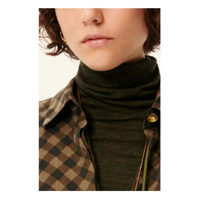 Hemd Armanchecks Kariert | Khaki