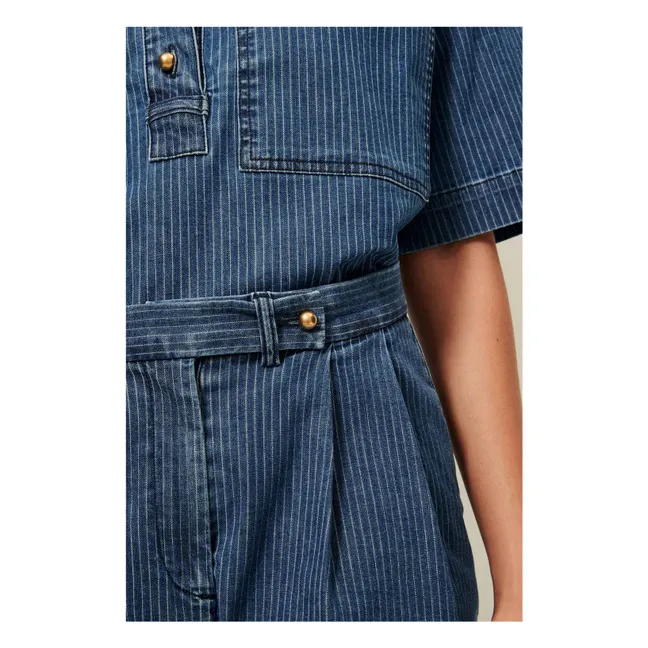 Shorts Streifen Baumwolle Santa Port | Navy