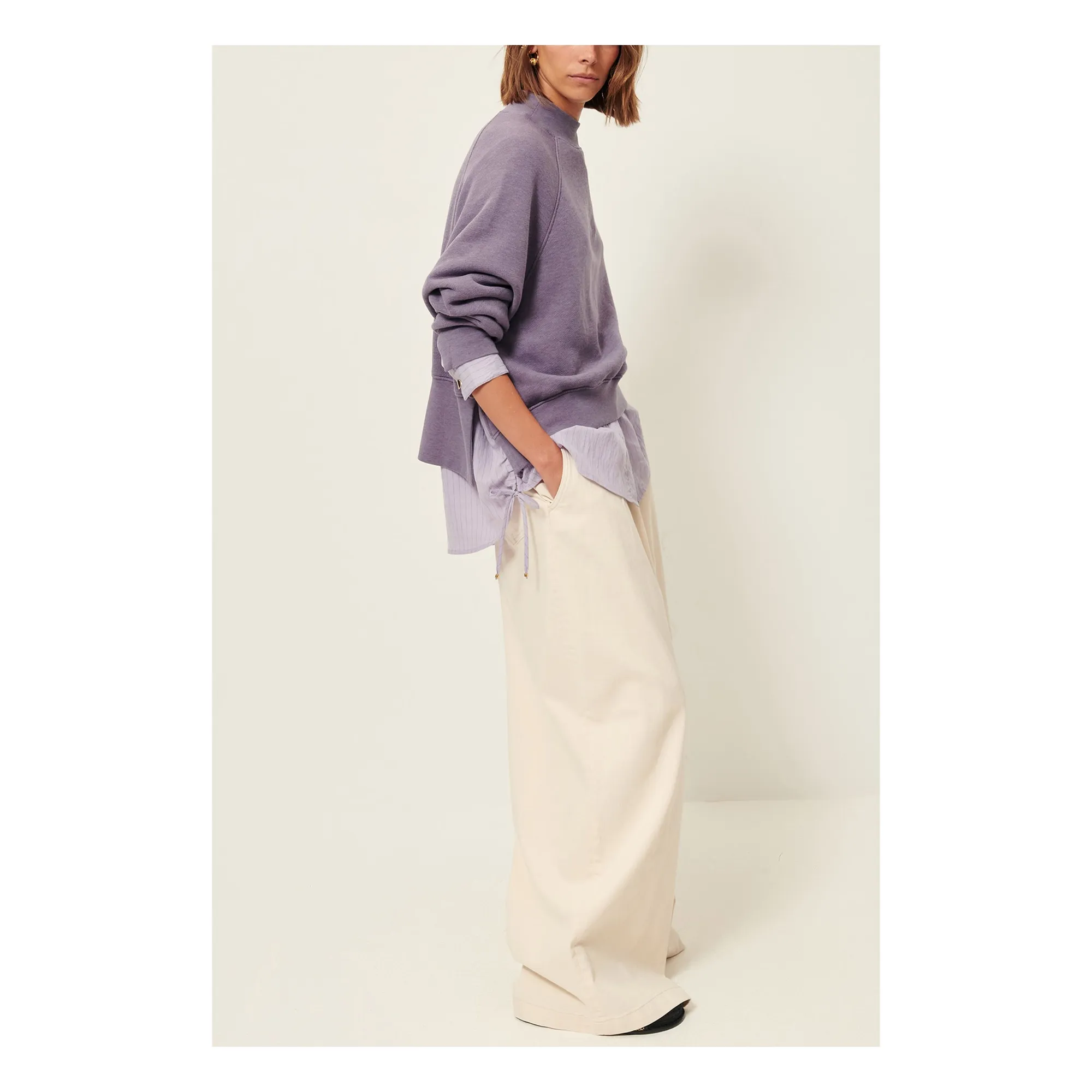 Sweat Coton Oliveira | Violet- Image produit n°4