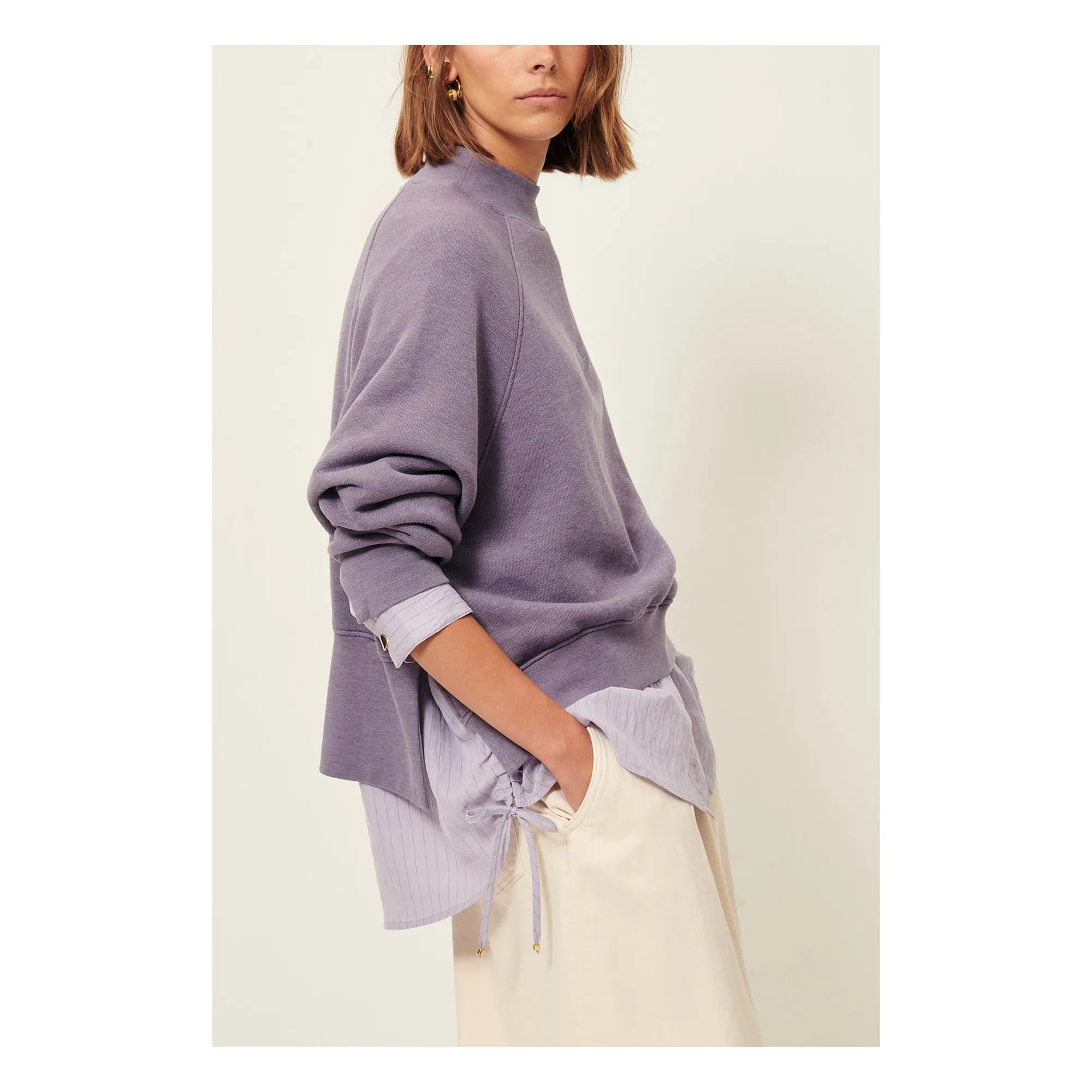 Sweat Coton Oliveira | Violet- Image produit n°3