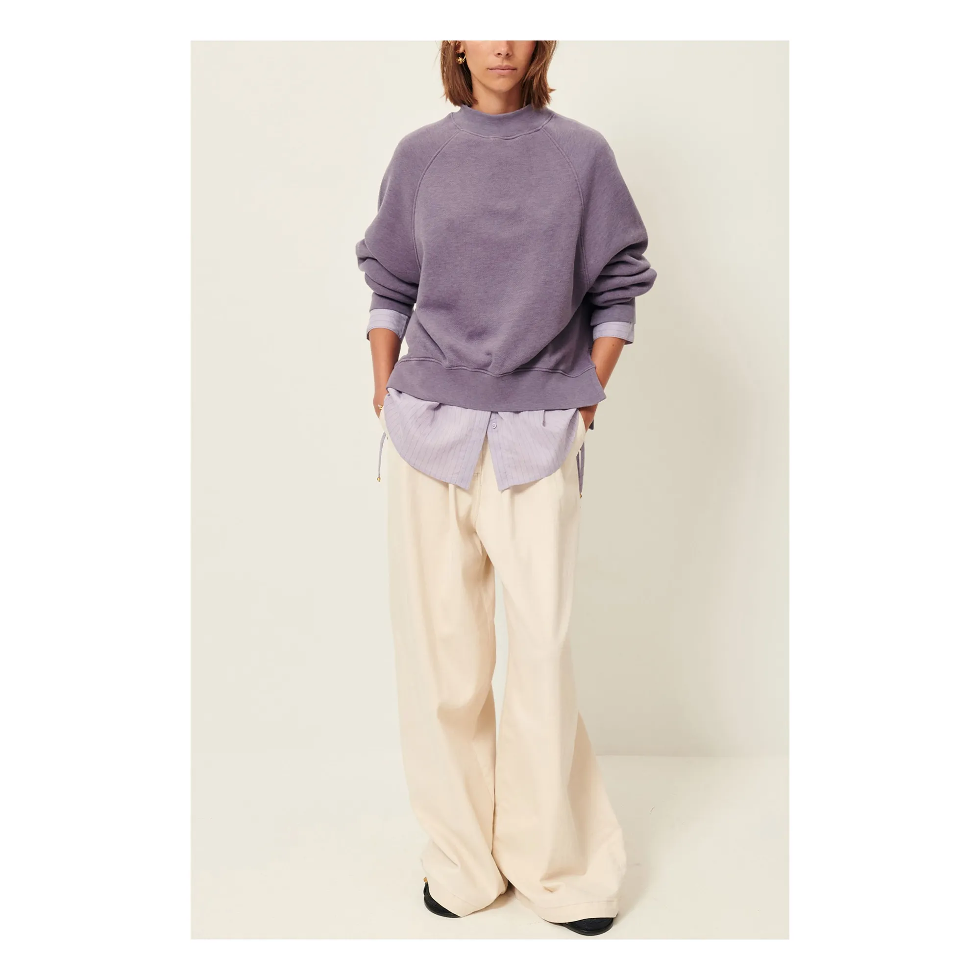 Sweat Coton Oliveira | Violet- Image produit n°2