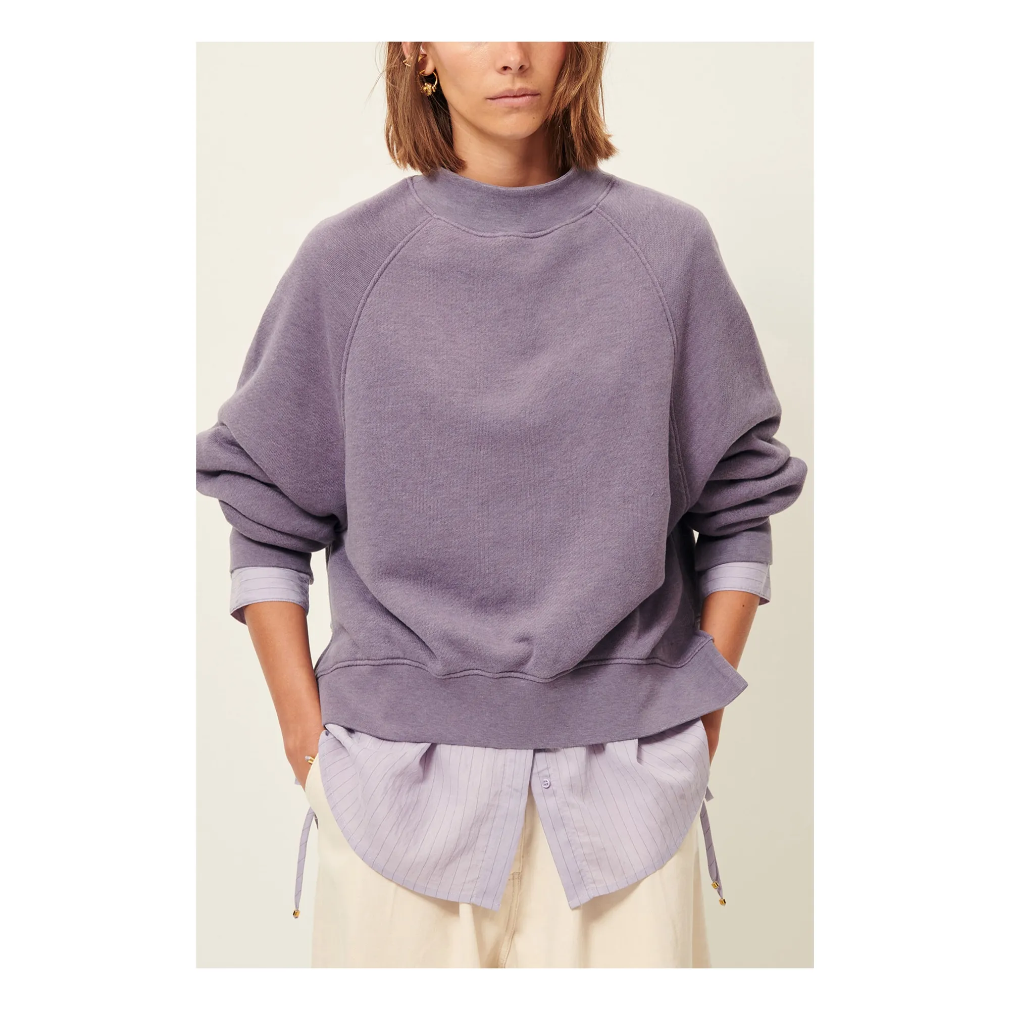 Sweat Coton Oliveira | Violet- Image produit n°1