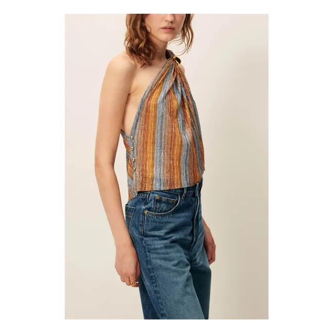 Luzio Top metalizado | Azul