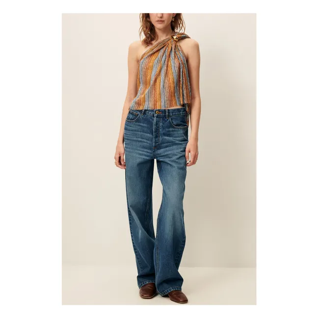 Luzio Top metalizado | Azul