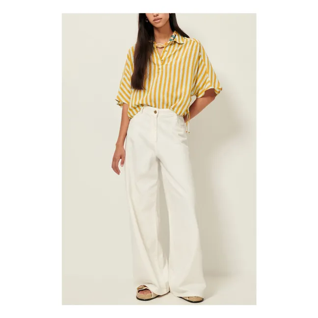 Lido Stripes Shirt | Yellow