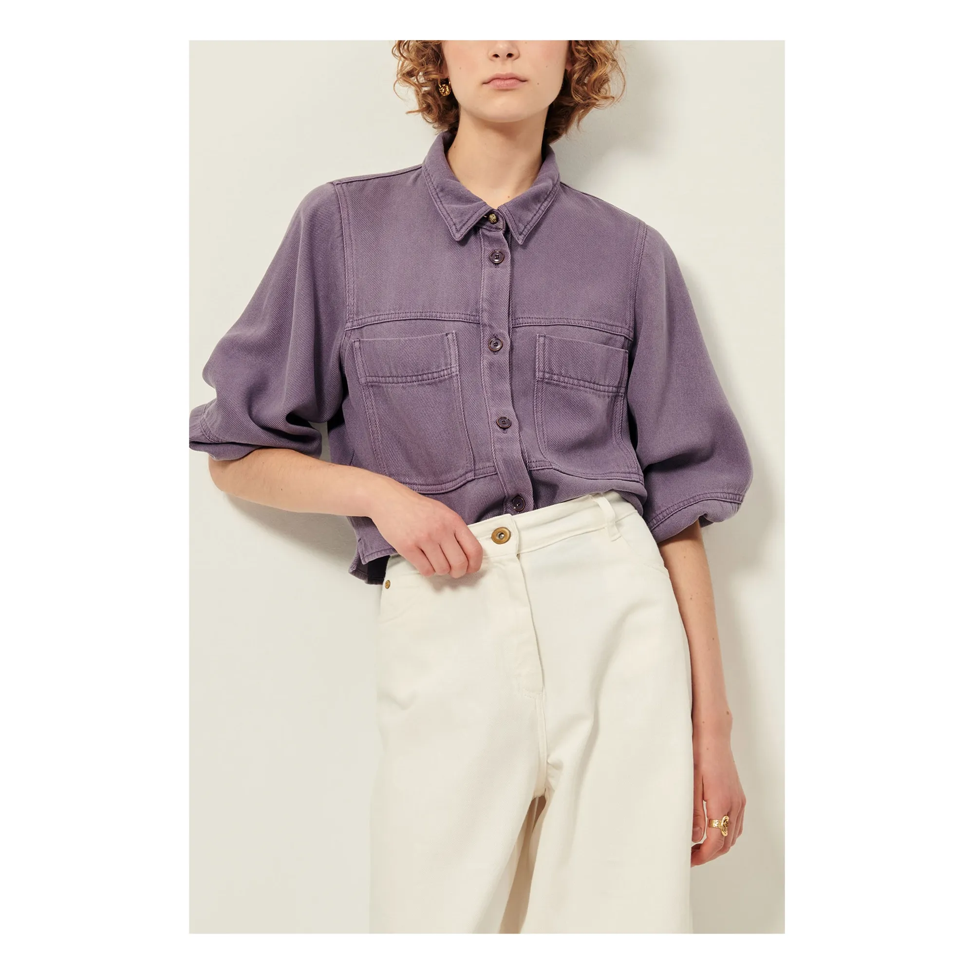 Surchemise Leone | Violet- Image produit n°1