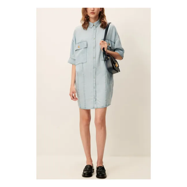 Fresqua Denim Dress | Light blue