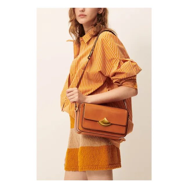 Vestido de rayas de algodón Fontella | Naranja