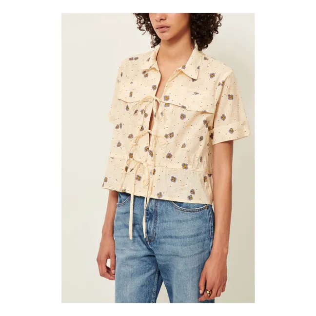 Blusa chiavari de algodón | Crema