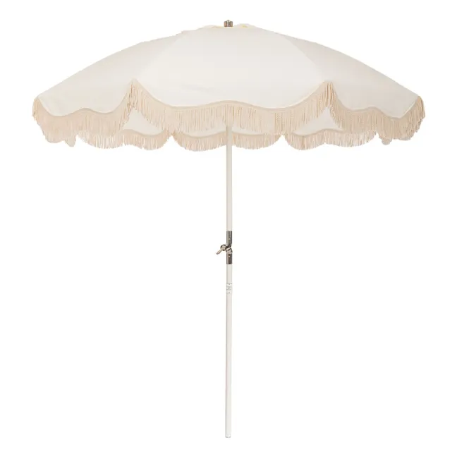 Beach Club fringed parasol | White