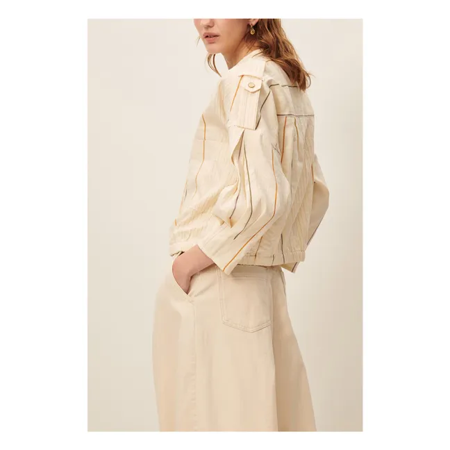 Chaqueta Calancas de algodón y lino | Crema