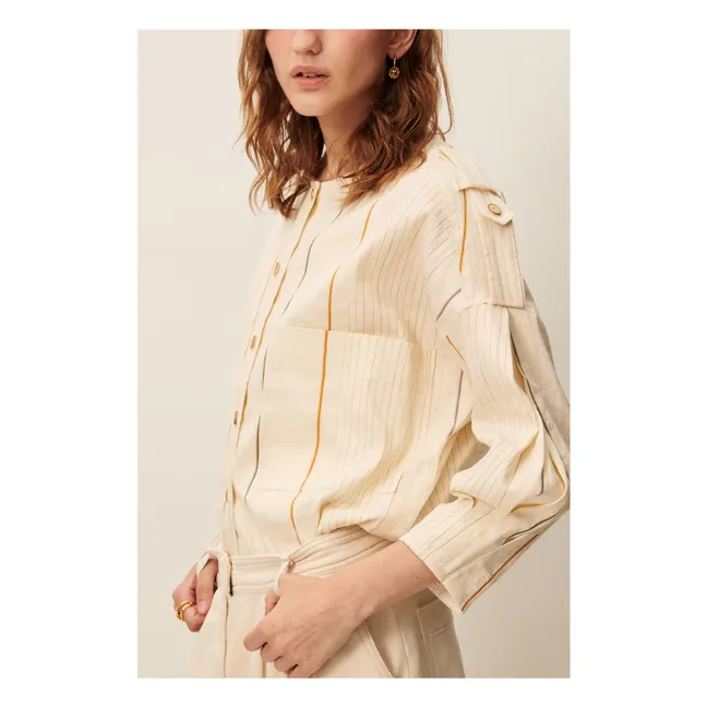 Calancas Cotton and Linen Jacket | Cream