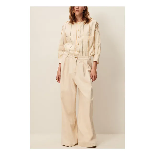 Calancas Cotton and Linen Jacket | Cream