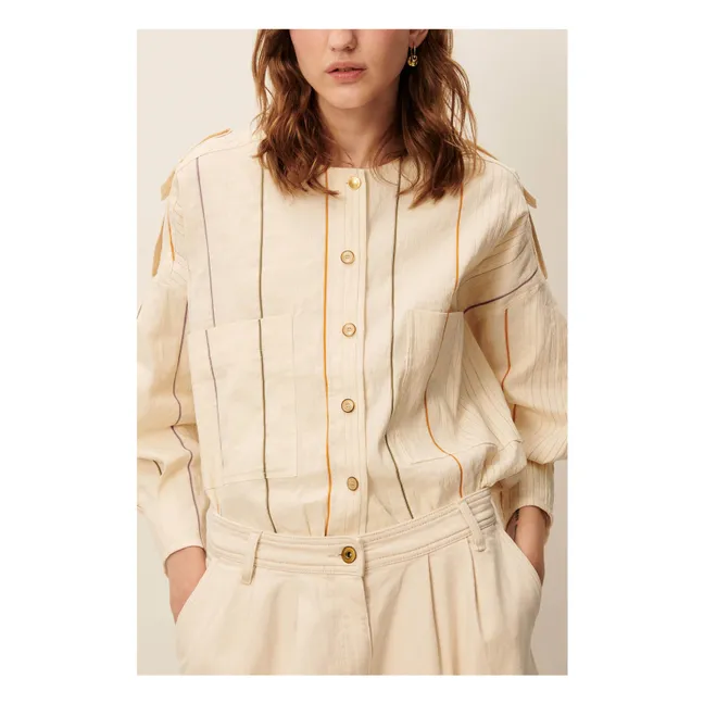Calancas Cotton and Linen Jacket | Cream