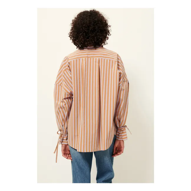 Chemise Rayures Coton Armando | Terracotta