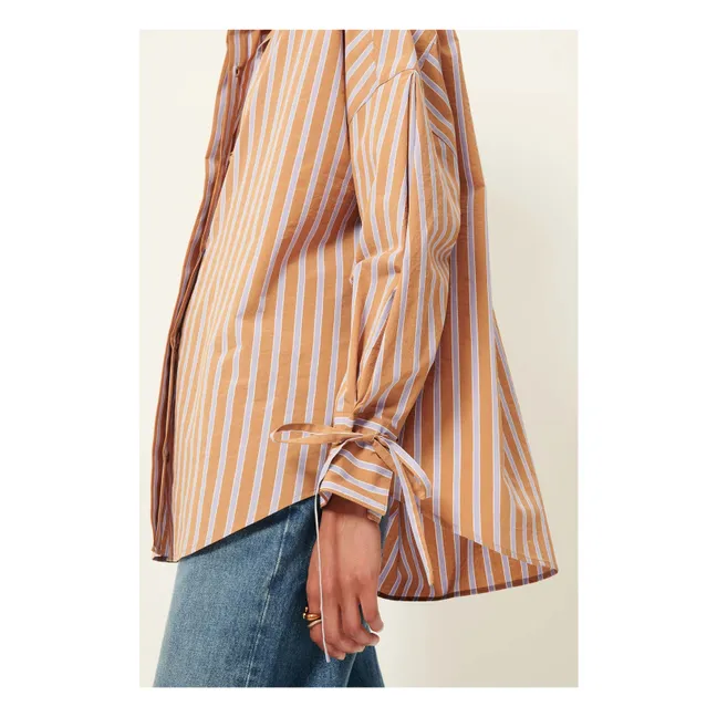 Chemise Rayures Coton Armando | Terracotta