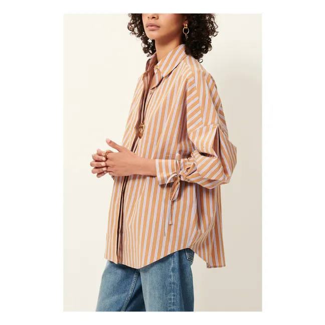 Chemise Rayures Coton Armando | Terracotta