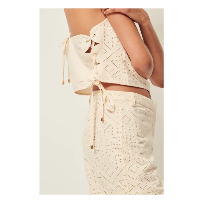 Allindy Cotton Pants | Ecru