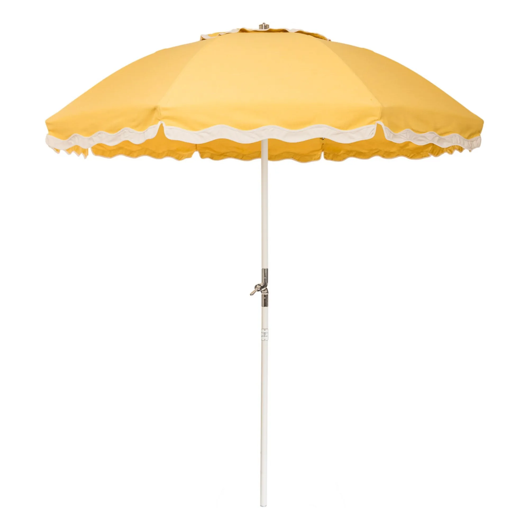 Parasol festonné Beach Club | Jaune- Image produit n°0