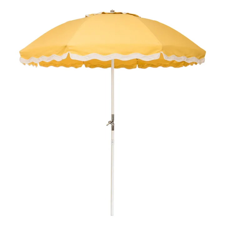 Parasol festonné Beach Club | Jaune- Image produit n°0